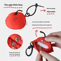Tas Kecil Serbaguna Tahan Jatuh untuk Tas Earphone Liontin Jaket Mini Lucu Tempat Earphone Lipstik Kunci Tas Perjalanan