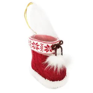 Christmas Candy Boot Wholesale Holiday Decoration Factory Direct Santa Gift Boot Ornament Christmas Decoration