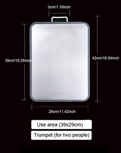Planche à découper carrée et écologique double face antidérapante en acier inoxydable de différentes tailles pour la cuisine - Product Image 2
