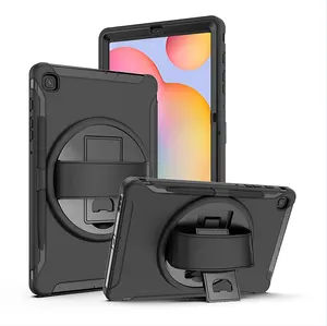 Heavy Duty Bumper Protective Cover for Samsung Galaxy Tab S6 Lite 10.4 inch 2022 P619 P610 hands strap