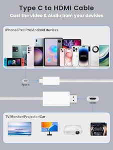 Mạ Niken 4K 60Hz Loại <span class=keywords><strong>C</strong></span> Để <span class=keywords><strong>HDMI</strong></span> <span class=keywords><strong>C</strong></span>áp Trắng 1.8M <span class=keywords><strong>USB</strong></span> <span class=keywords><strong>C</strong></span> Để <span class=keywords><strong>HDMI</strong></span> <span class=keywords><strong>C</strong></span>áp Nylon Bện Loại <span class=keywords><strong>C</strong></span> Để <span class=keywords><strong>HDMI</strong></span> Adapter Chuyển Đổi - Product Image 4