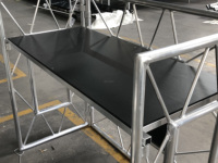 ESI Support d'enceinte portable en aluminium Cabine de DJ avec barre supérieure Table d'événement Cabine de DJ à vendre