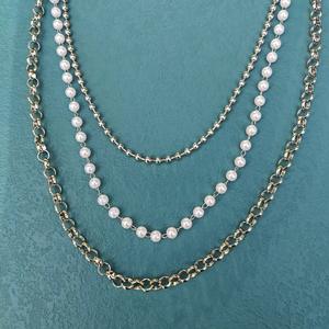 Cadena de cintura con cadena en O de varias capas de perlas de imitación a la moda para pantalones, accesorio de estilo Hip Hop Punk para uso diario - Product Image 4