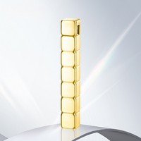 Cadeaux de bonne dame briquet compact en alliage de zinc doré flamme nue nouveauté conception petit allume-cigare meule silex gaz
