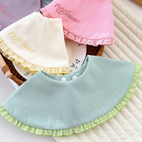 Bavoirs de luxe en coton absorbant pour bébé, bavoirs brodés tendance, bavoirs doux pour l'alimentation et la bave, pour nouveau-né, fabricant et fournisseur en gros