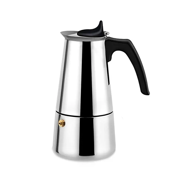 China Fabrikant Draagbare 2/4/6 Cups Huis Moka Pot Duurzaam Rvs Italiaanse Koffie