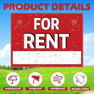 Letrero Resistente para Jardín, Lámina de Plástico Hueca de 5 mm, Texto y Gráficos Personalizados, Letrero Publicitario para Exteriores, Inmobiliario - Product Image 2