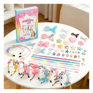 Creative Girls Headband Art Set <b>Rainbow</b> Crown Bow <b>Sequins</b> Satin Ribbons Handmade Birthday Activity Toy Pack Gift - Product Image 3
