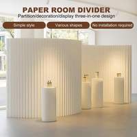 Paravent pliable en papier opaque, séparateur portable, moderne, simple et élégant, pour bureaux, salons, magasins de vêtements, séparateur de pièce