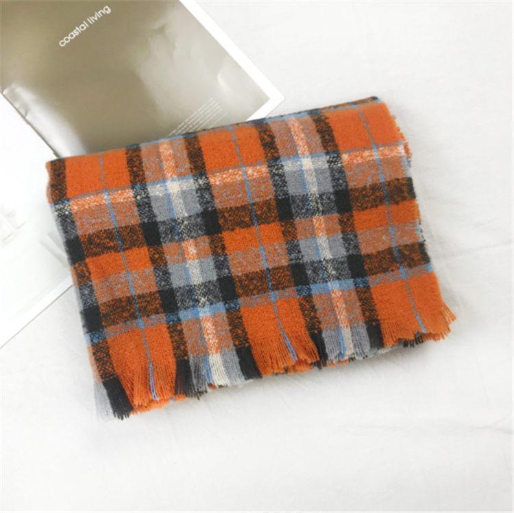 Британский винтажный клетчатый зимний теплый мягкий шарф