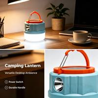 Lanterne de camping LED portable, lampe de secours pour tente avec télécommande étanche IP65 et rechargeable par USB