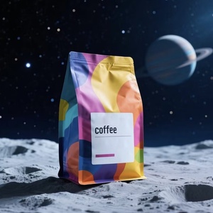 Bolsa de Café Biodegradable con Fondo Plano, Impresión Personalizada, 125g 250g 500g 1kg, Grado Alimenticio, Resistente a la Humedad, con Válvula, Venta al Por Mayor - Product Image 1
