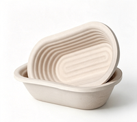 Panier de levage ovale en pulpe de bois naturelle 27x17cm pour boulangerie professionnelle, fournisseur direct d'usine