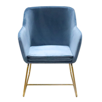 Fauteuil d'appoint moderne en tissu velours, design modulaire pour hôtel et chambre à coucher
