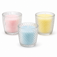 Verre rétro en forme d'étoile avec motif bulle en relief, support transparent pour bougie chauffe-plat, commande en gros, décoration d'intérieur, cadeau