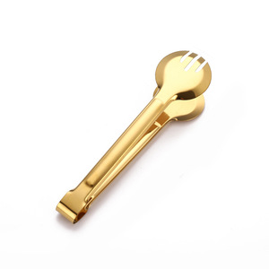 Multi Function 201 Stainless Steel Food Clip Home Kitchen Cooking Bread Pasta Barbecue Gold <strong>Serving</strong> <strong>Tongs</strong> - Product Image 4