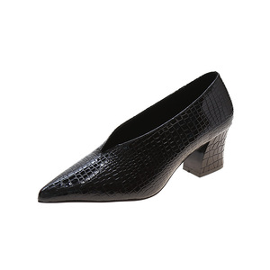 Tacones Moda clásica Bombas femeninas Oficina Punta de tacón fino Zapatos DE TRABAJO elegantes Mujeres Zapatos de cuña Tacón - Product Image 2