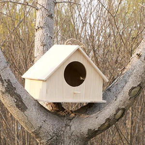 Paulownia Xuanfeng Amerikaanse stijl kweekvogelhuis, hangend, massief houten vogelkooi met vogelnest voor gebruik op boomtakken buitenshuis - Product Image 3