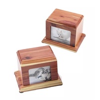 Urnas de madera de cedro de alta calidad, ataúdes para mascotas, caja de cremación conmemorativa de madera