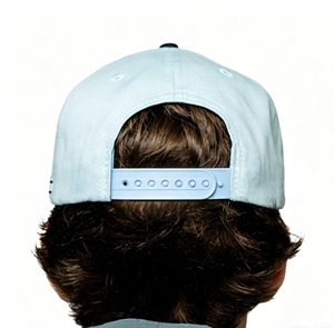 Custom High Performance Light Blue & <b>Navy</b> Golf Cap with Custom Embroidered Patch Adjustable Breathable Sports <b>Hat</b> for Golfers - Product Image 4