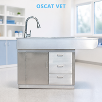 Table d'opération vétérinaire multifonctionnelle OSCAT ET-9 en acier inoxydable pour chiens, chats et cliniques