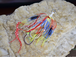 글로우 타이 카부라 실리콘 고무 스커트 베이트 지그 루미너스 교체용 트윈 훅 스페어 훅 슬라이더 리그 트레일러 루어 어시스트 훅 - Product Image 5