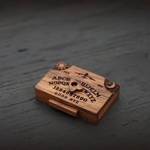 Mini planchette <span class=keywords><strong>Ouija</strong></span> rétro miniature avec tiroir, planchette spirituelle <span class=keywords><strong>en</strong></span> <span class=keywords><strong>bois</strong></span> faite à la main avec planchettes, outils de divination - Product Image 3