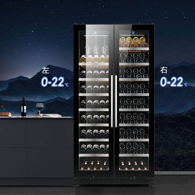Customizable Double Door Store Refrigerator Retro Style Touch Control Fitness Center Refreshment Cooler