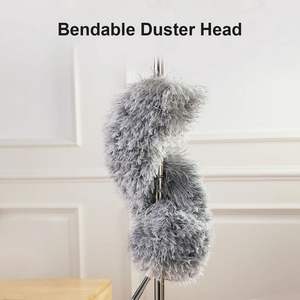 Db Long Handle Bendable Lambswool <b>Duster</b> With Extension Pole For Ceiling Fan <b>Cleaning</b> 19In And Above Stainless Steel Handle - Product Image 3