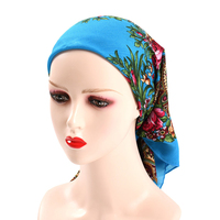 Usine personnalisé en gros femmes hiver musulman tête enveloppe écharpe fleur imprimer haute qualité coton sergé Floral Hijab écharpe