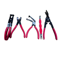 OEM ODM Personnalisé Lot de 5 outils de réparation automobile : Pince à colliers de serrage droite, Barre de déconnexion courbée, Ouvre-phare