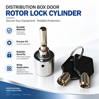 Cylindre de serrure à rotor en alliage de zinc à installation facile pour porte d'armoire, 2 clés, pour boîte de distribution, alarme, frein à disque, OEM