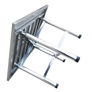 Mesa DE TRABAJO cuadrada de acero inoxidable con patas plegables desmontables Diseño de borde biselado único de alta resistencia para uso en cocina al aire libre - Product Image 6
