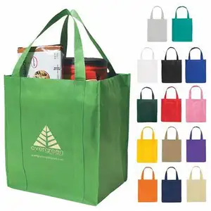 Yeniden kullanılabilir bakkal torbaları ağır alışveriş çantaları büyük bakkal tote takviyeli alt ile süper sağlam kolları özel Logo