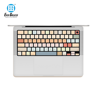 Autocollants colorés givrés arabes imperméables de clavier d'ordinateur portable pour des ordinateurs portables