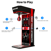 Machine de jeu de boxe LEON, à monnayeur, pour salles de divertissement intérieures, haute durabilité, version anglaise