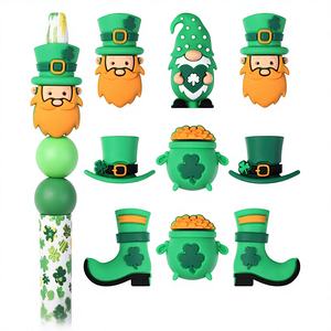 Cuentas Sueltas de Silicona PVC 3D con Diseño de Personajes del Día de San Patricio, para Manualidades, Joyería y Decoración de Bolígrafos, Venta al Por Mayor - Product Image 4