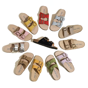 <span class=keywords><strong>Sandalias</strong></span> <span class=keywords><strong>de</strong></span> Ante con <span class=keywords><strong>Doble</strong></span> <span class=keywords><strong>Hebilla</strong></span> para Mujer, Tiras Ajustables, Plantilla <span class=keywords><strong>de</strong></span> Corcho, Suela Antideslizante, Ligeras para Uso Casual <span class=keywords><strong>de</strong></span> Primavera/Verano - Product Image 2