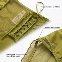 2026 Neuestes Modell Sexy Elegante Durchbrochene Spitze Schmale Rüschen Satin-Band Hohe Taille Umweltfreundliche Atmungsaktive Damenslips