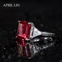 Square Cut Ruby Stone Ring
