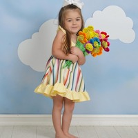 Boneka Plush Kustom Anak Perempuan, Mainan Dekorasi Anak, Wajah Tersenyum, Batang Lentur Warna-warni, Bunga Buatan Cina