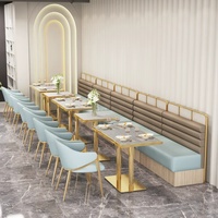 Ensemble de canapés en cuir pour restaurant et café, design minimaliste, fiable et haut de gamme, solution tout-en-un