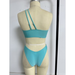 Pre-sale 2024 New European and American Sexy <b>Bikini</b> Swimsuit Solid Color Two-Piece <b>Bikini</b> Swimwear - Product Image 3