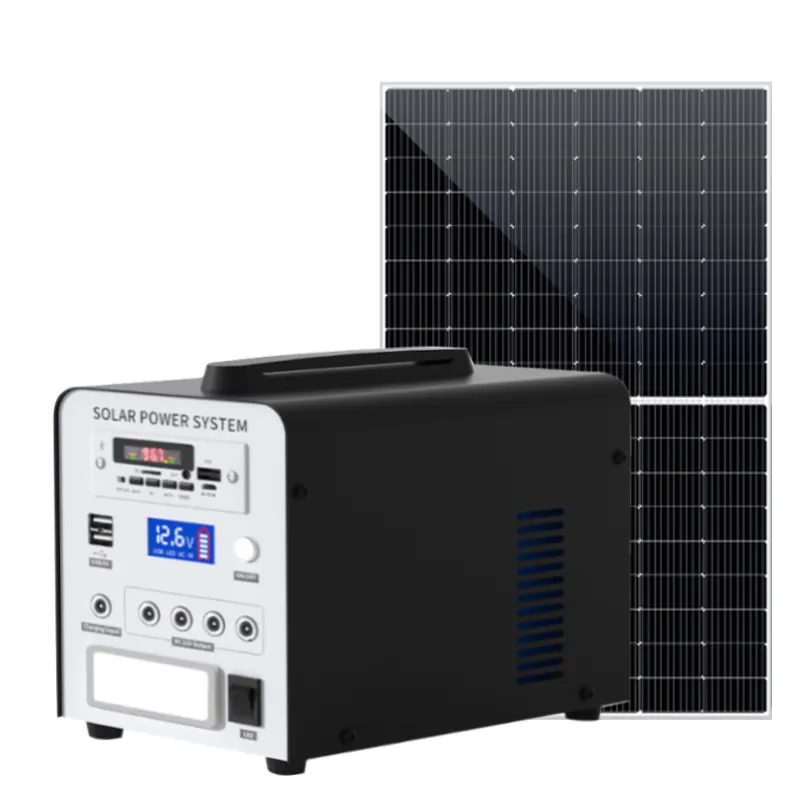 Düşük fiyat Mini taşınabilir güneş jeneratör 12V 256wh açık güneş enerjisi enerji aydınlatma sistemi