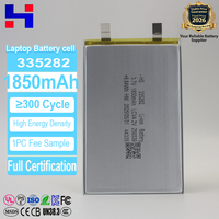 Baterai Li-polymer 3.7V 1850mAh 335282 3.3mm Ultra-tipis Pouch Cell untuk Baterai Laptop