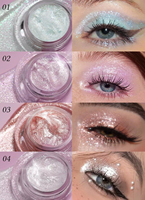 Fard à paupières en gel fonctionnel One Touch, fard à paupières liquide brillant et fin, fini nacré, 7 couleurs disponibles