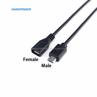 Cable Micro USB macho/hembra para extremo abierto, Cable de datos de carga Micro USB de 2/4 núcleos, venta al por mayor