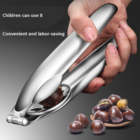 Handig Roestvrijstalen Kastanjeschilmes Met Clip-On Design Metalen Mes Handmatige Bediening Fruit Groenteschaalverwijderingsgereedschap