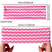 Bandeau élastique à rayures ondulées pour femme, idéal pour le sport, la gym, le yoga, style Y2K, pour le maquillage quotidien et la décoration de coiffure mignonne