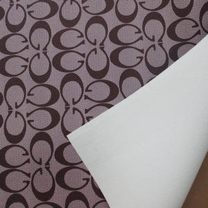 Kain Kulit Buatan PVC dengan Sol Kain Stretch Bermotif Huruf, Grosir Pabrik, untuk Sabuk Koper - Product Image 3